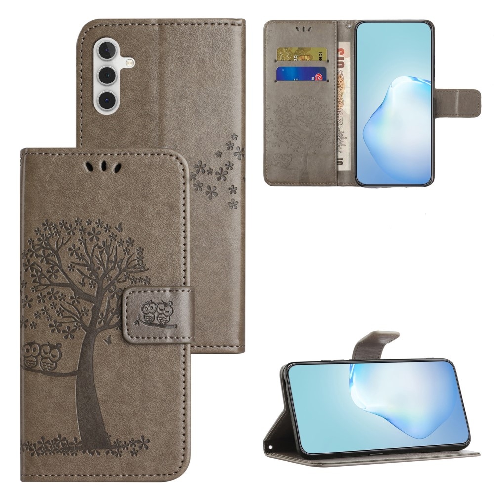 Tree knížkové pouzdro na Samsung Galaxy A35 5G - šedé