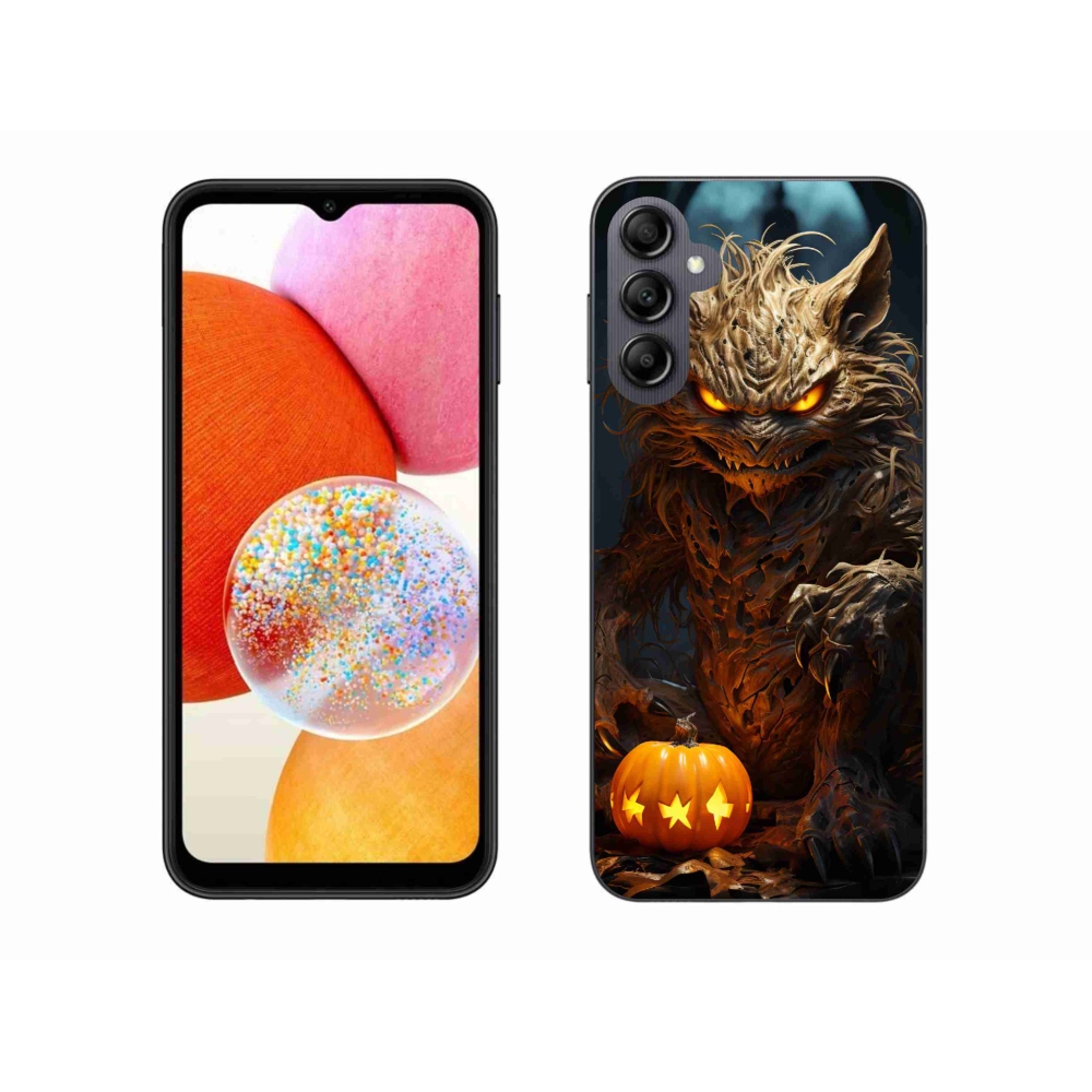 Gelový kryt mmCase na Samsung Galaxy A14 4G/5G - halloweenská příšera