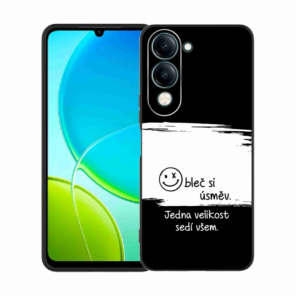 Gelový kryt mmCase na Vivo Y29s 5G - vtipný text 8 bíločerné pozadí