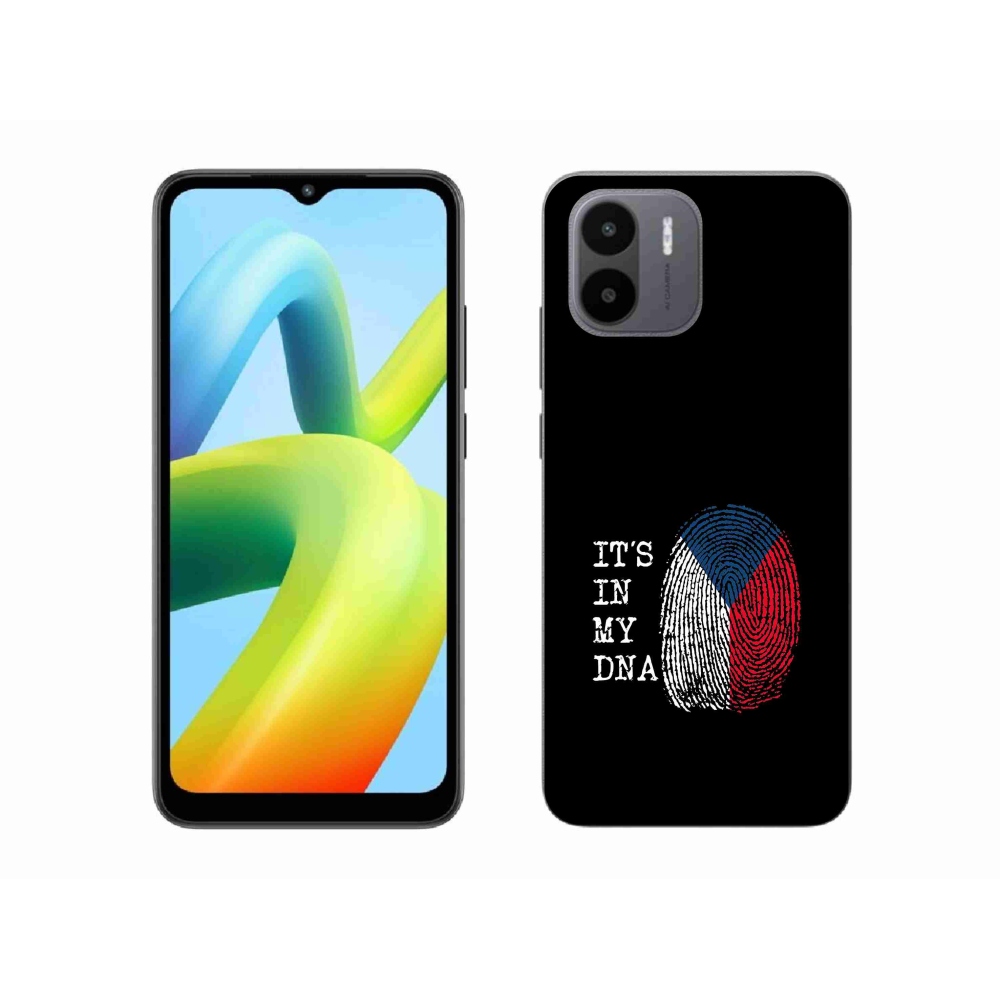 Gelový kryt mmCase na Xiaomi Redmi A1 - vlajka otisk prstu černé pozadí