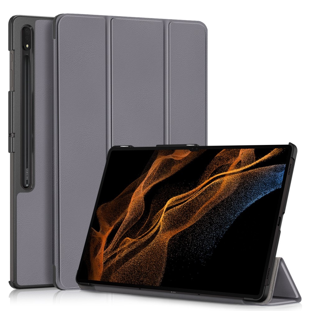 Case chytré zavírací pouzdro na Samsung Galaxy Tab S9 Ultra/Tab S10 Ultra - šedé