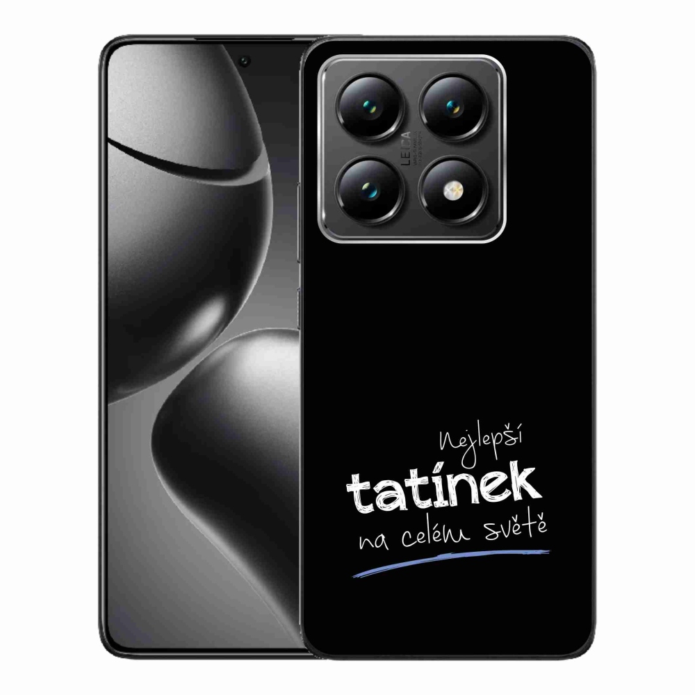 Gelový kryt mmCase na Xiaomi 14T - nejlepší tatínek 4 černé pozadí