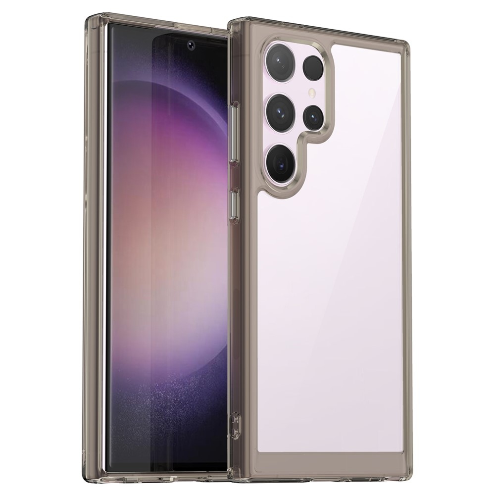Gelový obal s pevnými zády na Samsung Galaxy S24 Ultra - šedý