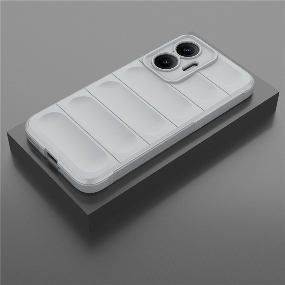 Rugg odolný gelový obal na Xiaomi Poco F7 5G - světlešedý