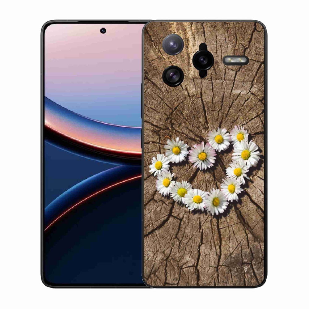 Gelový kryt mmCase na Xiaomi Poco F7 Ultra - srdce z kopretin