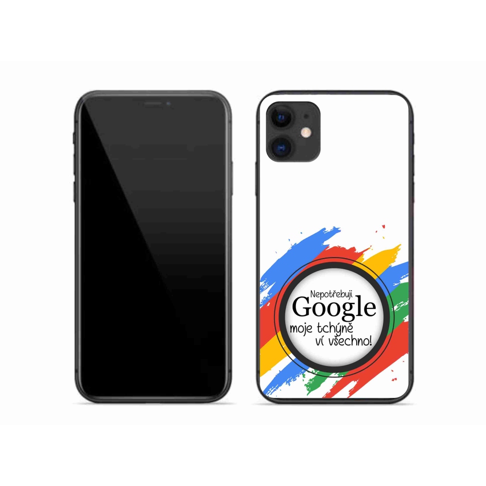 Gelový kryt mmCase na iPhone 11 - tchýně ví všechno bílé pozadí