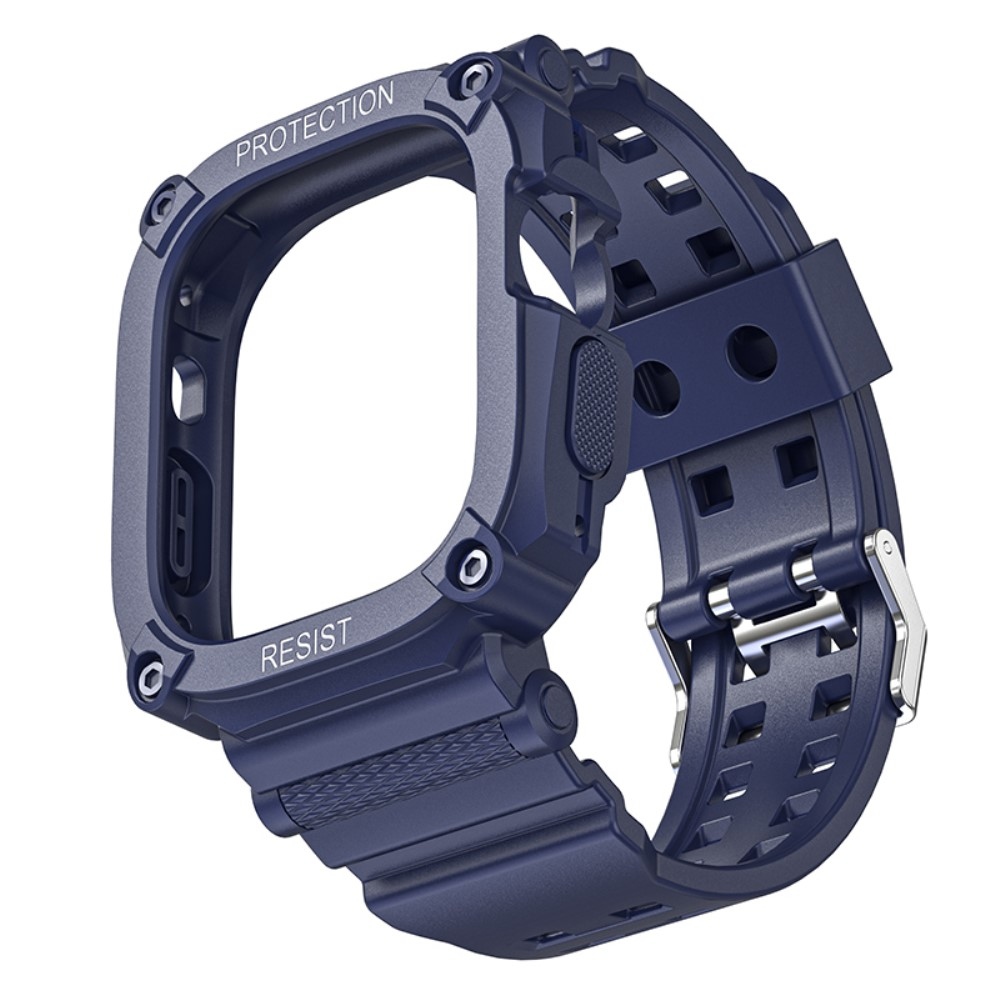 Integral ochranné silikonové pouzdro s řemínkem na Apple Watch Ultra 49mm - modré