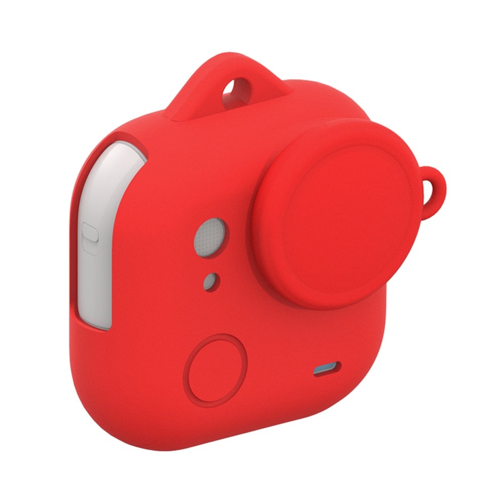 Silikonový ochranný obal s krytkou objektivu pro Insta360 GO Ultra – červený