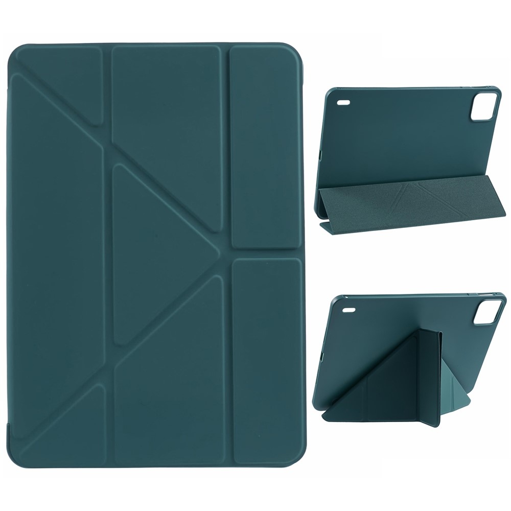 Origamis chytré polohovací pouzdro na tablet Xiaomi Pad 8/8 Pro/7/7 Pro - tmavězelené