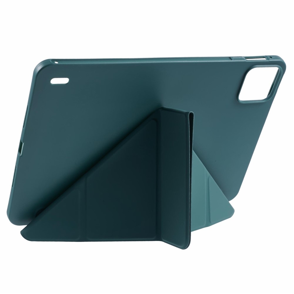 Origamis chytré polohovací pouzdro na tablet Xiaomi Pad 8/8 Pro/7/7 Pro - tmavězelené