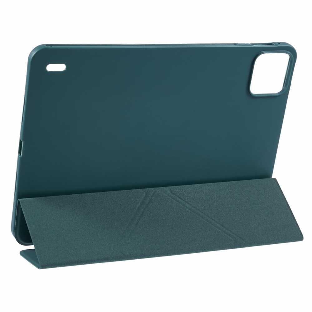 Origamis chytré polohovací pouzdro na tablet Xiaomi Pad 8/8 Pro/7/7 Pro - tmavězelené
