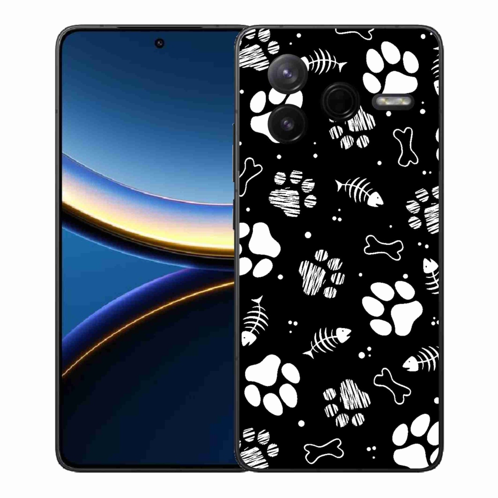 Gelový kryt mmCase na Xiaomi Poco F7 Pro - psí tlapky