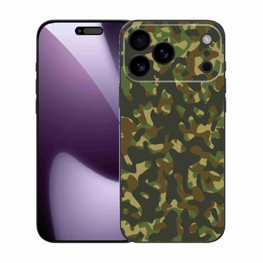 Gelový kryt mmCase na iPhone 17 Pro Max - maskáčový vzor 1