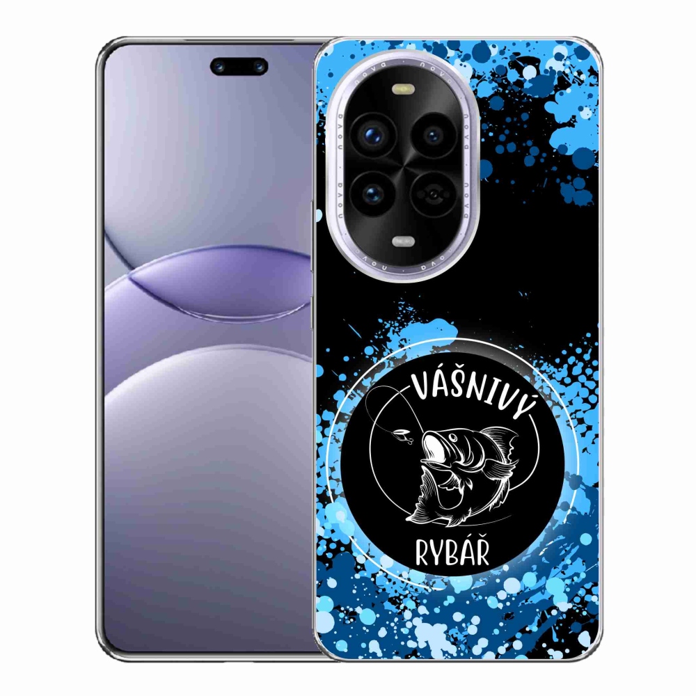 Gelový kryt mmCase na Huawei Nova 13 Pro 5G - vášnivý rybář černé pozadí