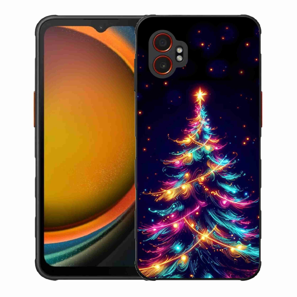 Gelový kryt mmCase na Samsung Galaxy Xcover 7 Pro - neonový vánoční stromek