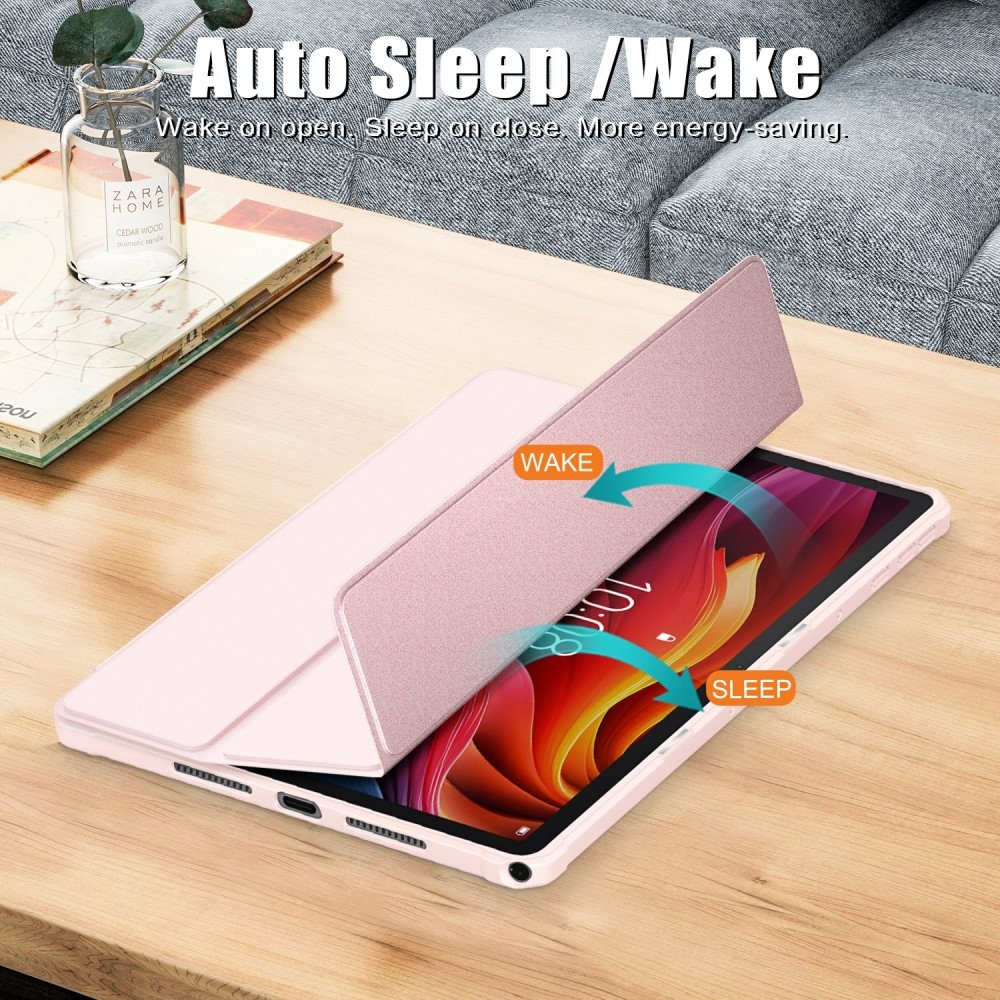 Case chytré zavírací pouzdro na tablet Lenovo Tab K11 Plus - růžové