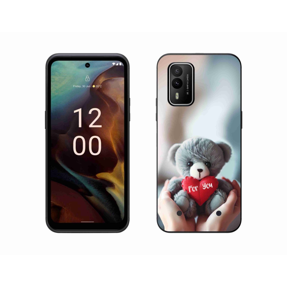 Gelový kryt mmCase na Nokia XR21 - medvídek pro zamilované