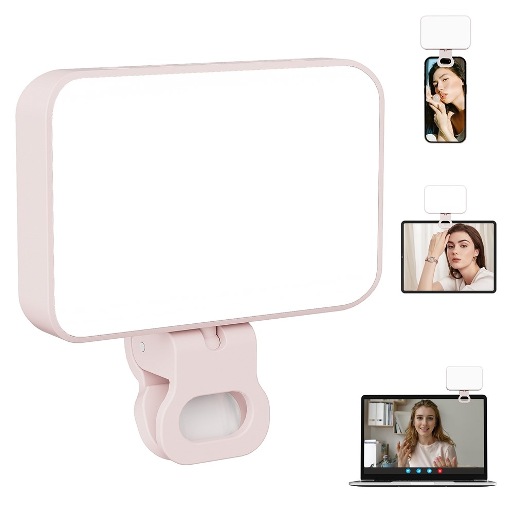 LED přisvětlovací světlo na mobil s klipem - růžové