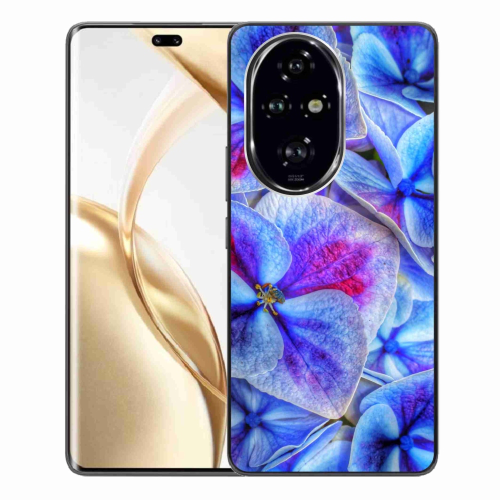 Gelový kryt mmCase na Honor 200 Pro 5G - modré květy 1