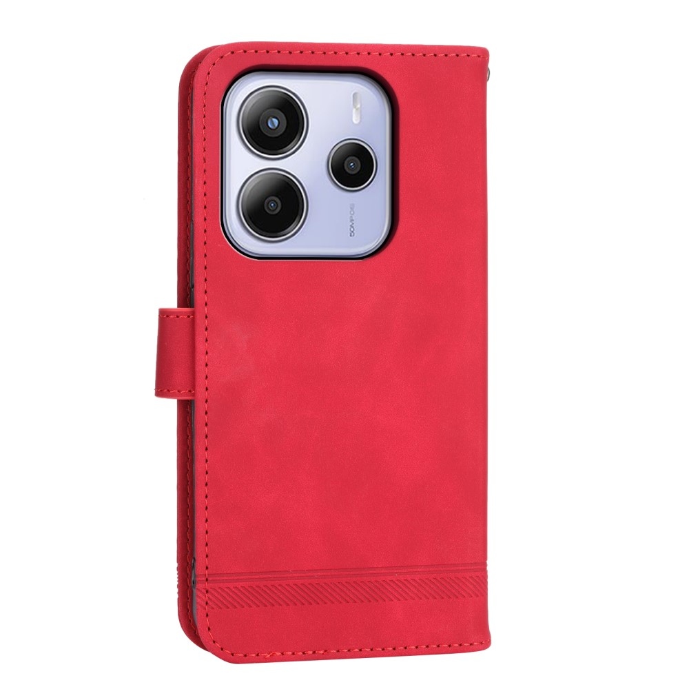 DIERFENG knížkové pouzdro na Xiaomi Redmi Note 14 - červené
