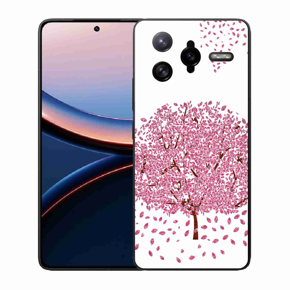 Gelový kryt mmCase na Xiaomi Poco F7 Ultra - kreslený strom s listy