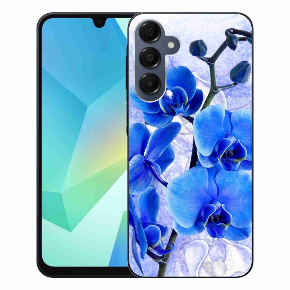Gelový kryt mmCase na Samsung Galaxy A16 4G/5G - modré květy