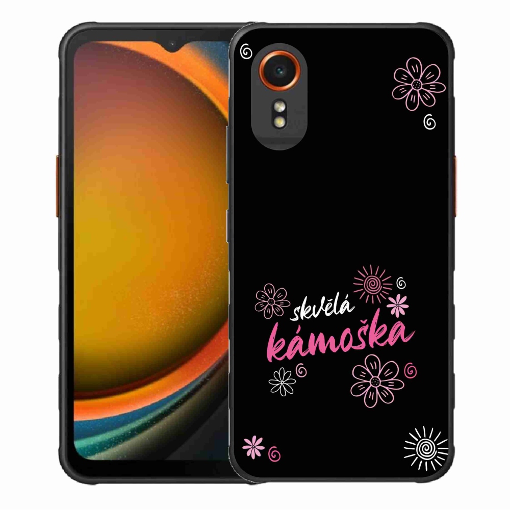 Gelový kryt mmCase na Samsung Galaxy Xcover 7 - skvělá kámoška černé pozadí
