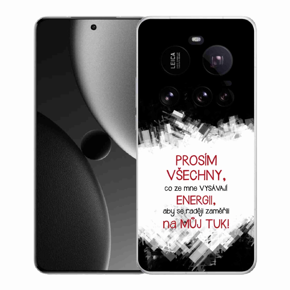 Gelový kryt mmCase na Xiaomi 15 Ultra - vtipný text 1 červený