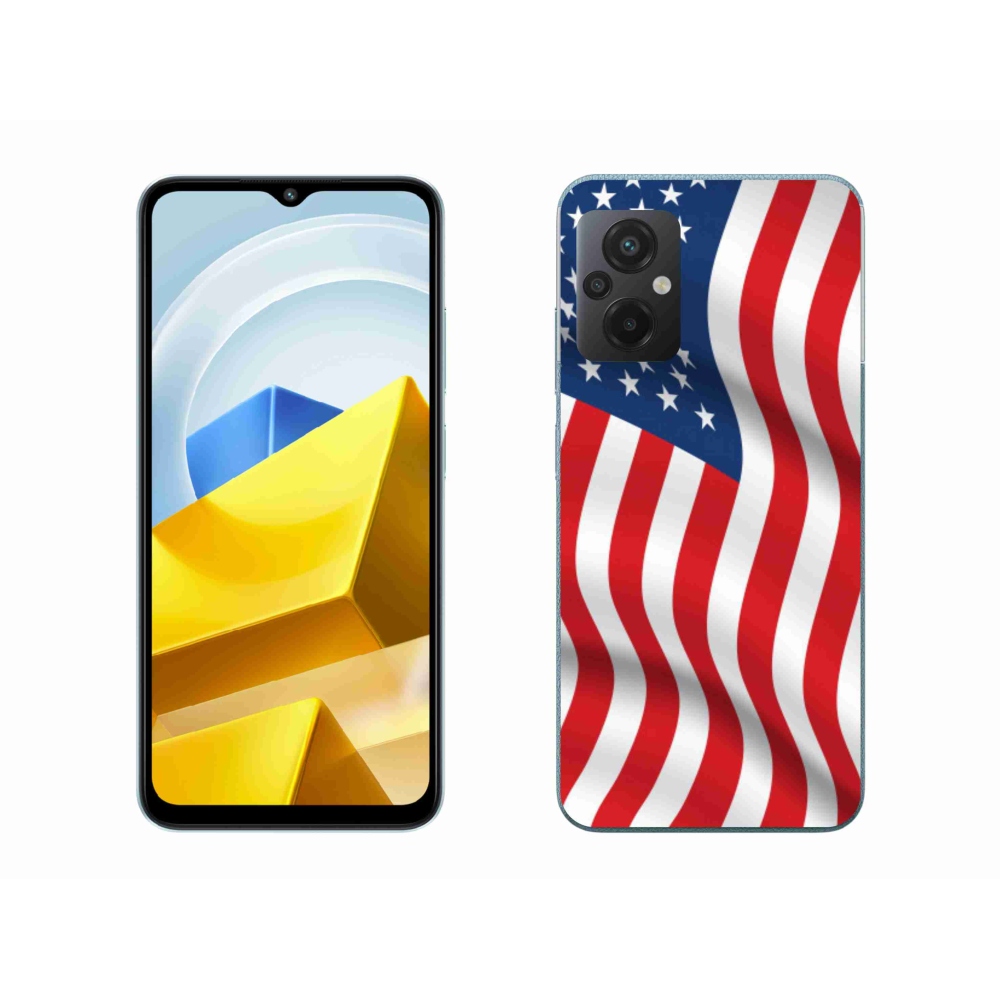 Gelový kryt mmCase na mobil Xiaomi Poco M5 4G - USA vlajka