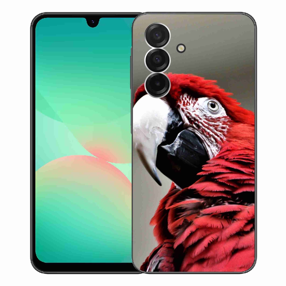 Gelový kryt mmCase na Samsung Galaxy A26 5G - papoušek ara červený