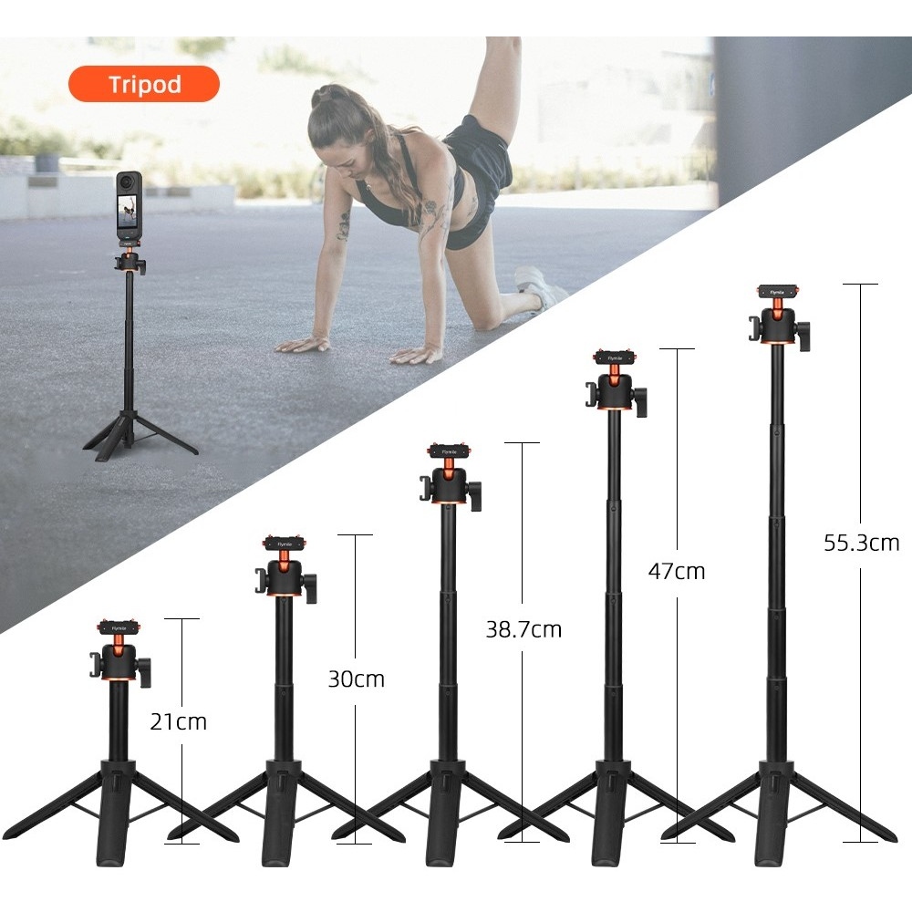 FLYMILE magnetická selfie tyč se stativem pro Insta360 Ace Pro, X5 a X3