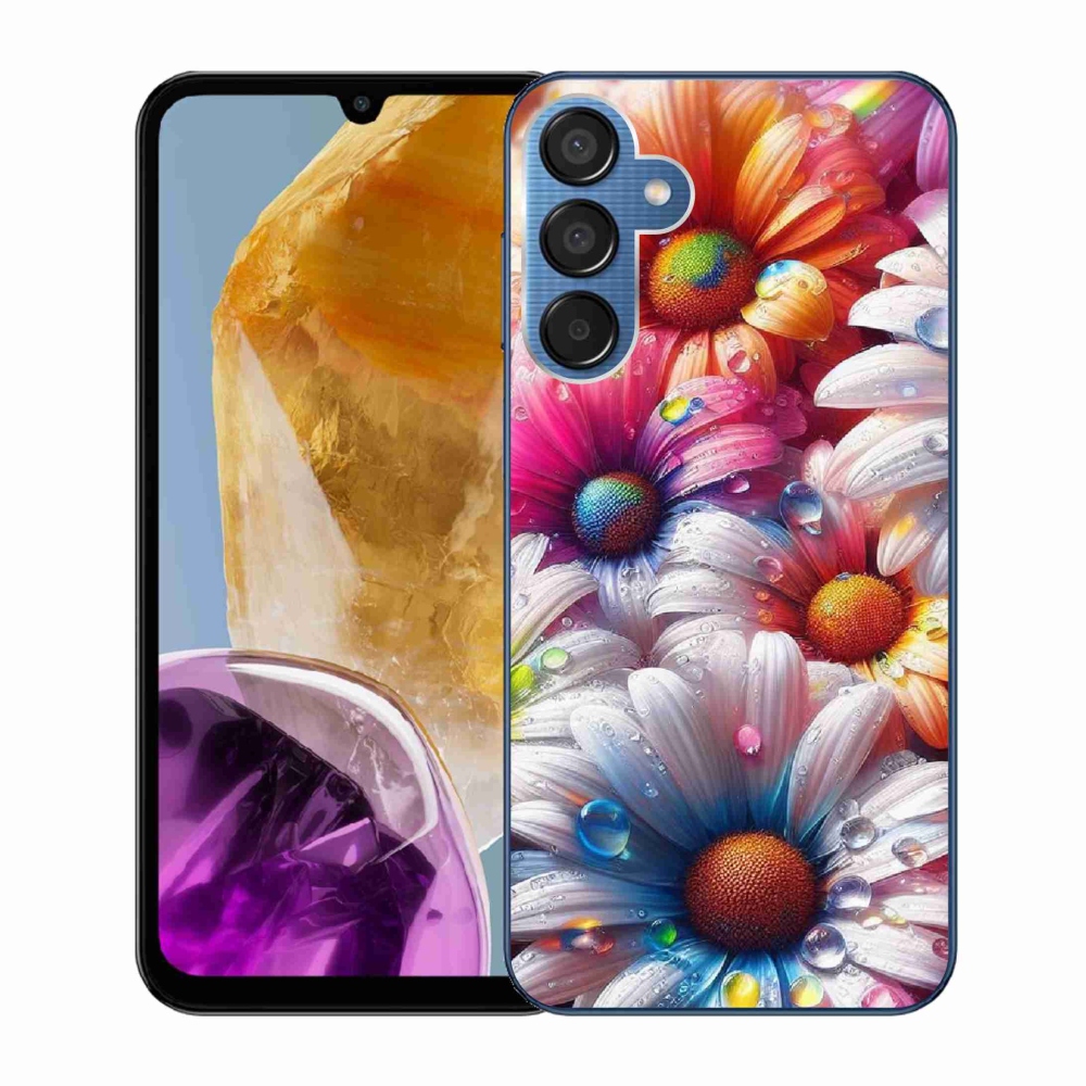 Gelový kryt mmCase na Samsung Galaxy M15 5G - barevné kopretiny