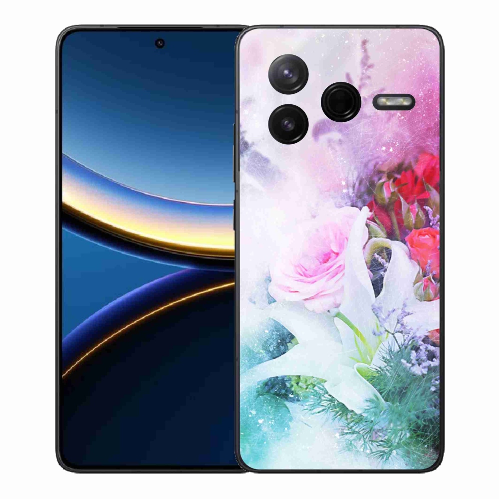 Gelový kryt mmCase na Xiaomi Poco F7 Pro - květiny 4
