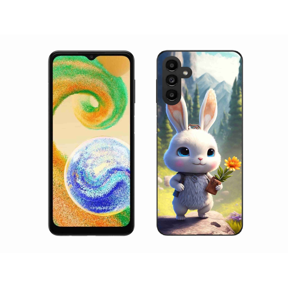 Gelový kryt mmCase na Samsung Galaxy A04s (164.7x76.7x9.1mm) - roztomilý králíček