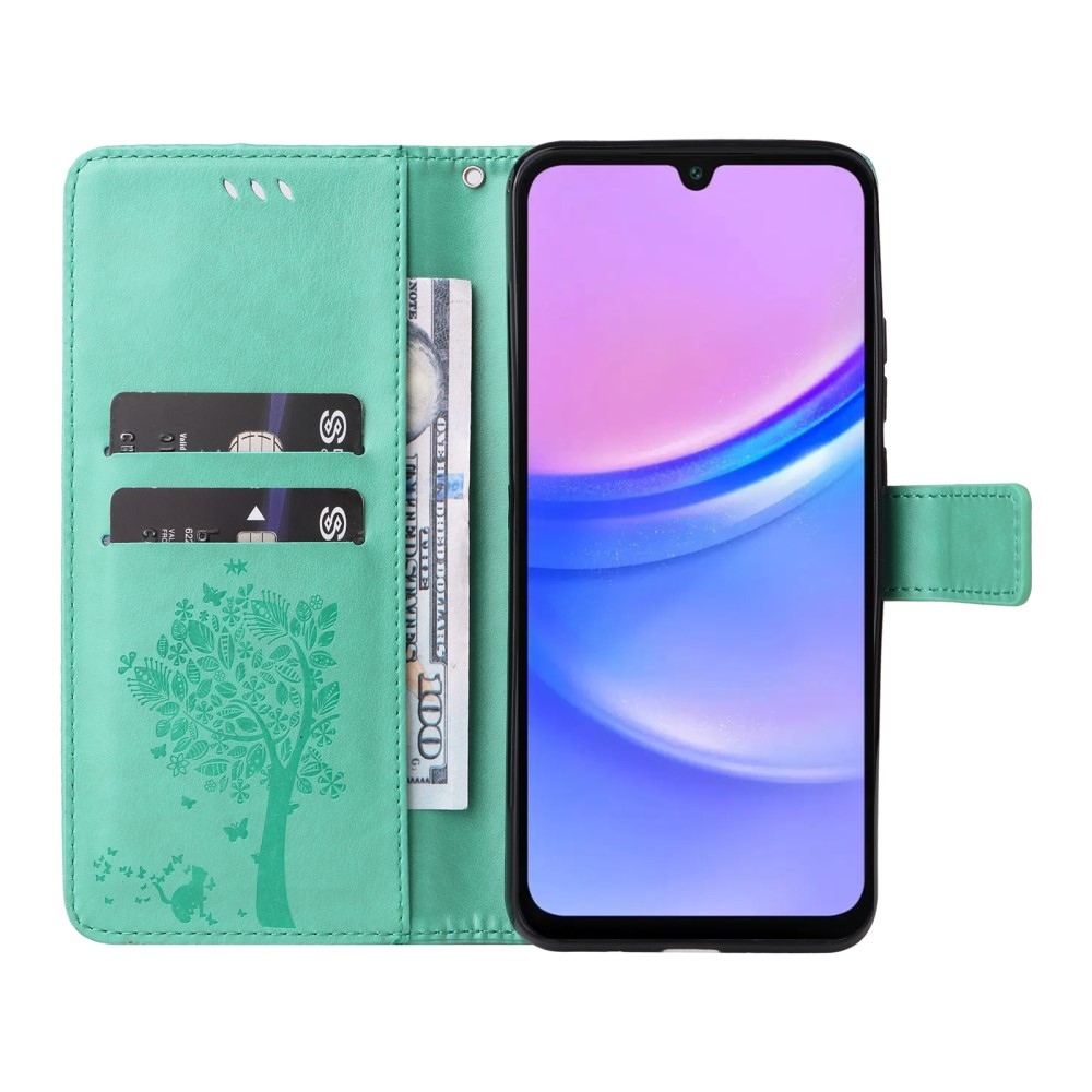 Trees knížkové pouzdro na Samsung Galaxy A16 4G/5G/A26 5G - modrozelené