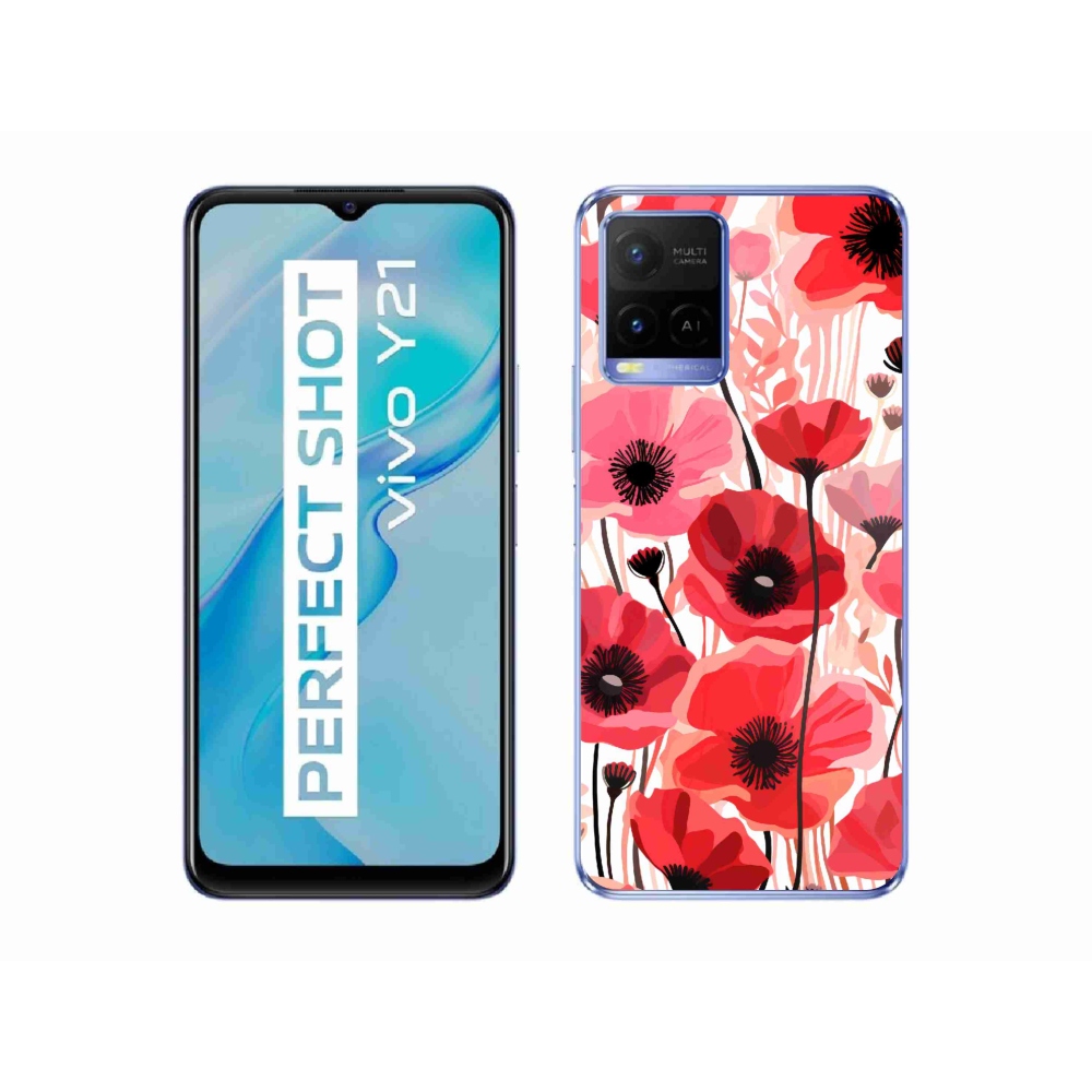Gelový kryt mmCase na Vivo Y21/Y21s/Y33s - vlčí mák 1