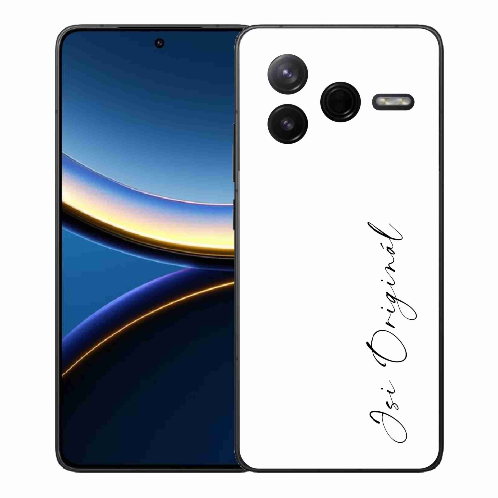Gelový kryt mmCase na Xiaomi Poco F7 Pro - jsi originál bílé pozadí