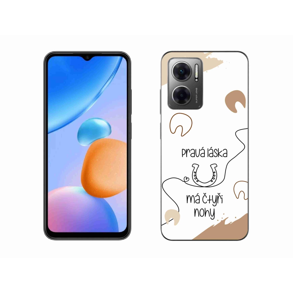 Gelový kryt mmCase na Xiaomi Redmi 10 5G - koňský motiv bílé pozadí