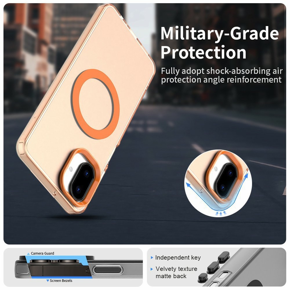 Candy gelový obal MagSafe pro Samsung Galaxy A07 4G - oranžový