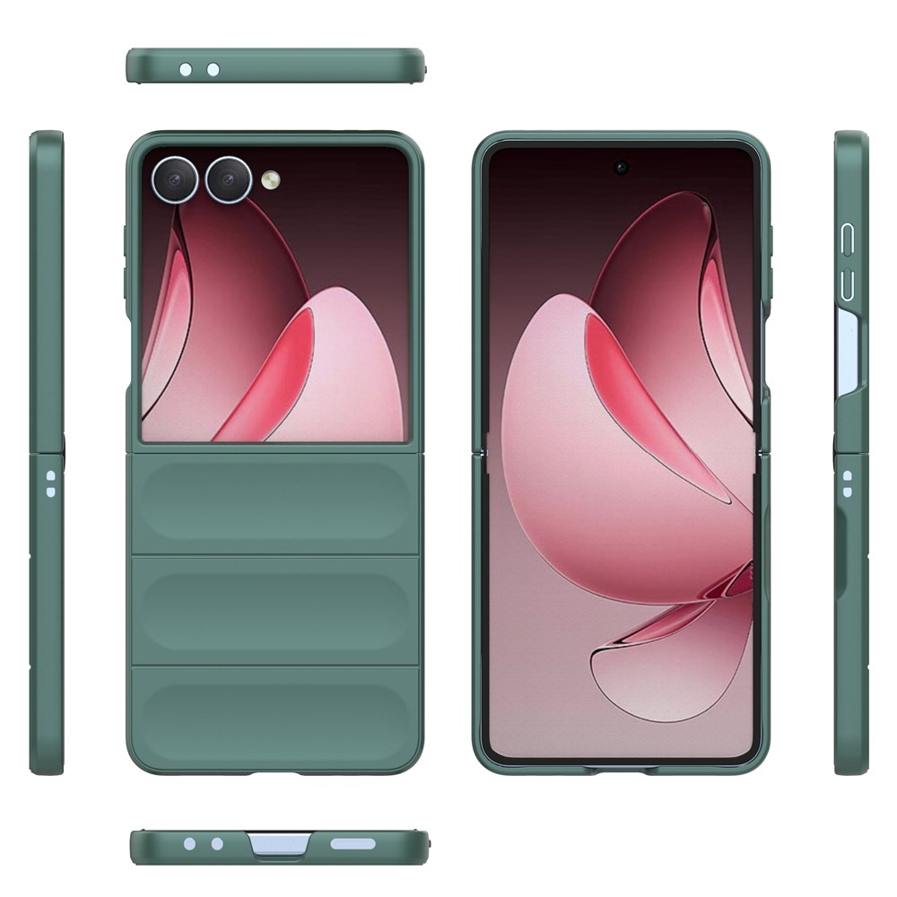 Rugg odolný gelový obal na Samsung Galaxy Z Flip7 5G - zelený