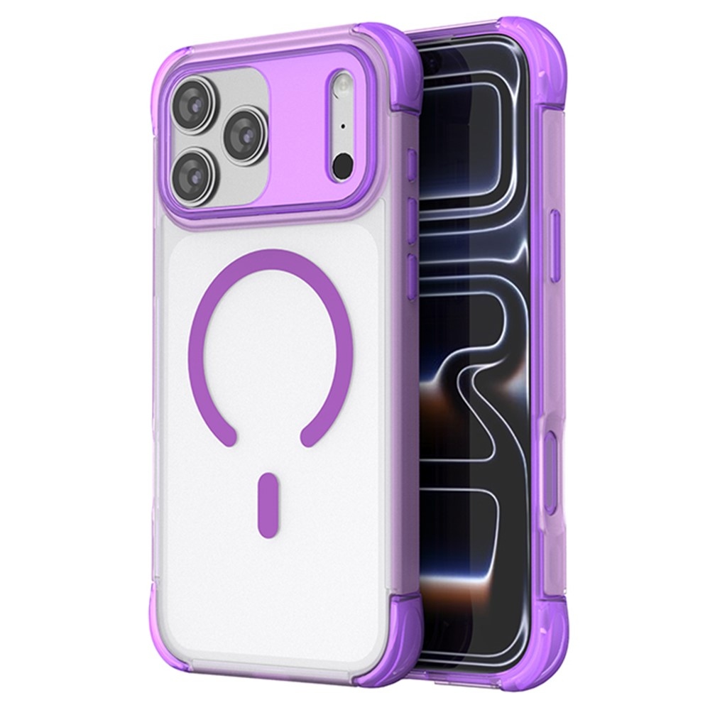 Outer gelový obal s pevnými zády a MagSafe na mobil iPhone 18 Pro Max/17 Pro Max - fialový