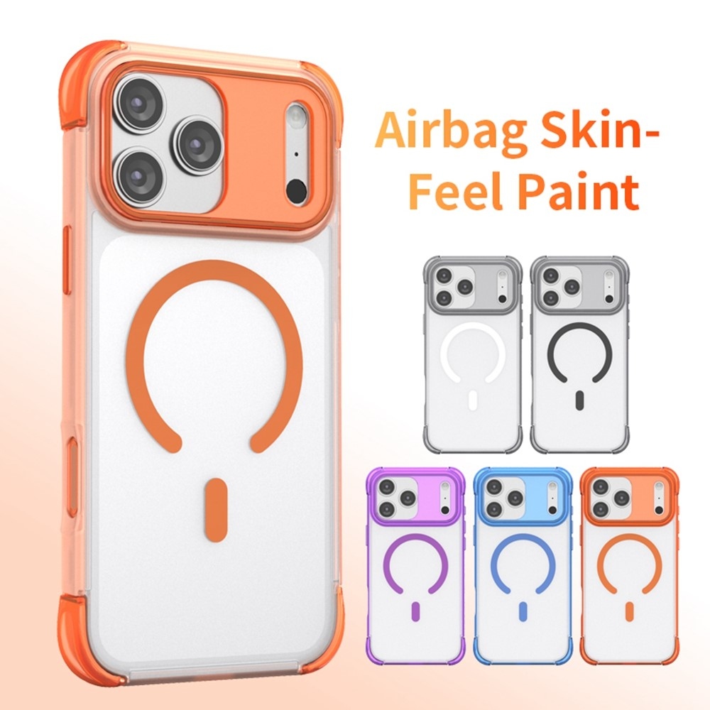 Outer gelový obal s pevnými zády a MagSafe na mobil iPhone 18 Pro Max/17 Pro Max - oranžový