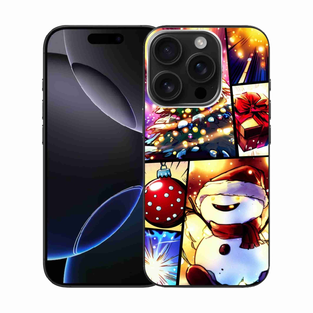 Gelový kryt mmCase na iPhone 16 Pro - vánoční motivy 1