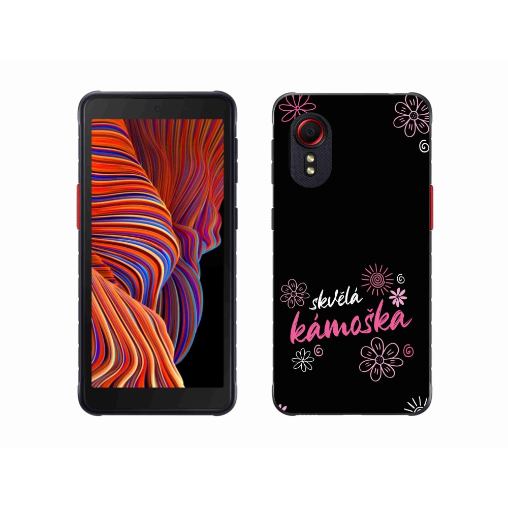 Gelový kryt mmCase na Samsung Galaxy Xcover 5 - skvělá kámoška černé pozadí