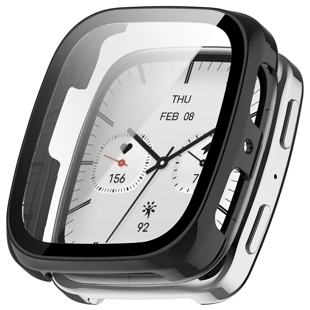 Overall plastové nasazovací pouzdro s ochranným sklem na Amazfit Active 2 Square - černé