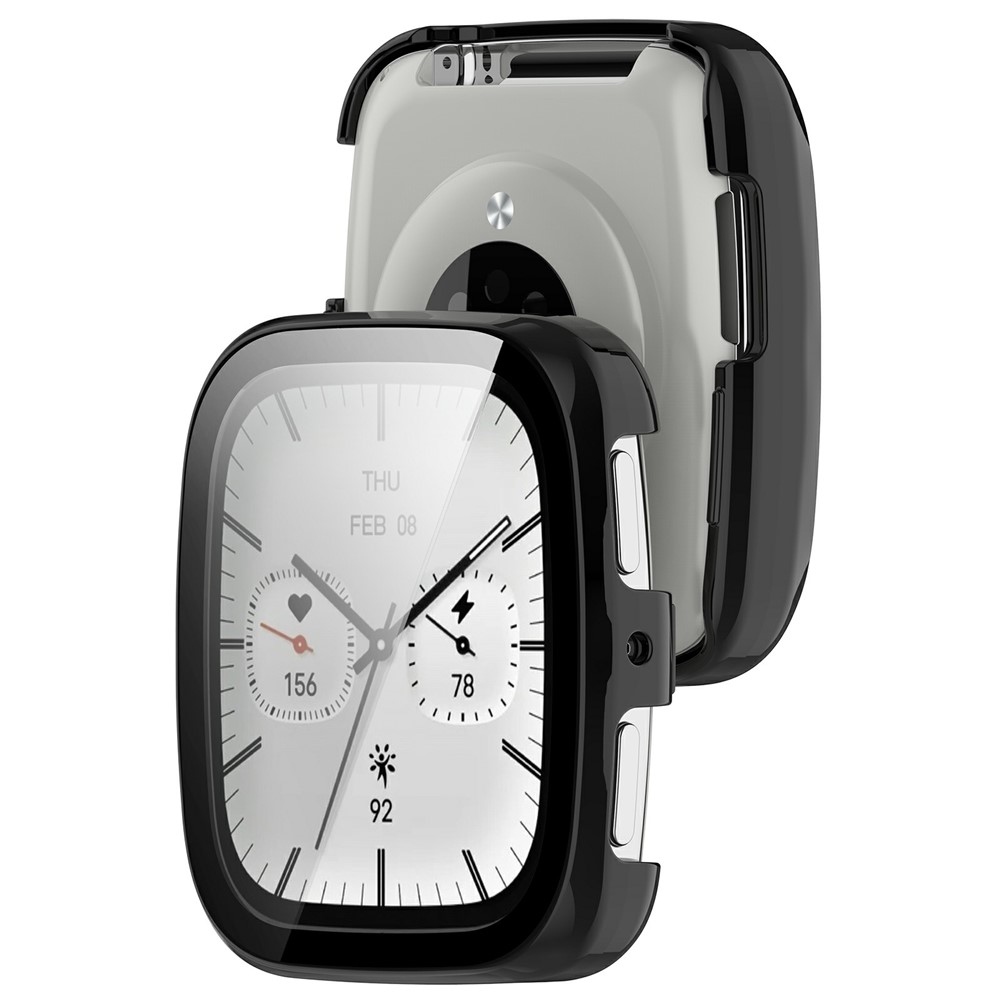 Overall plastové nasazovací pouzdro s ochranným sklem na Amazfit Active 2 Square - černé