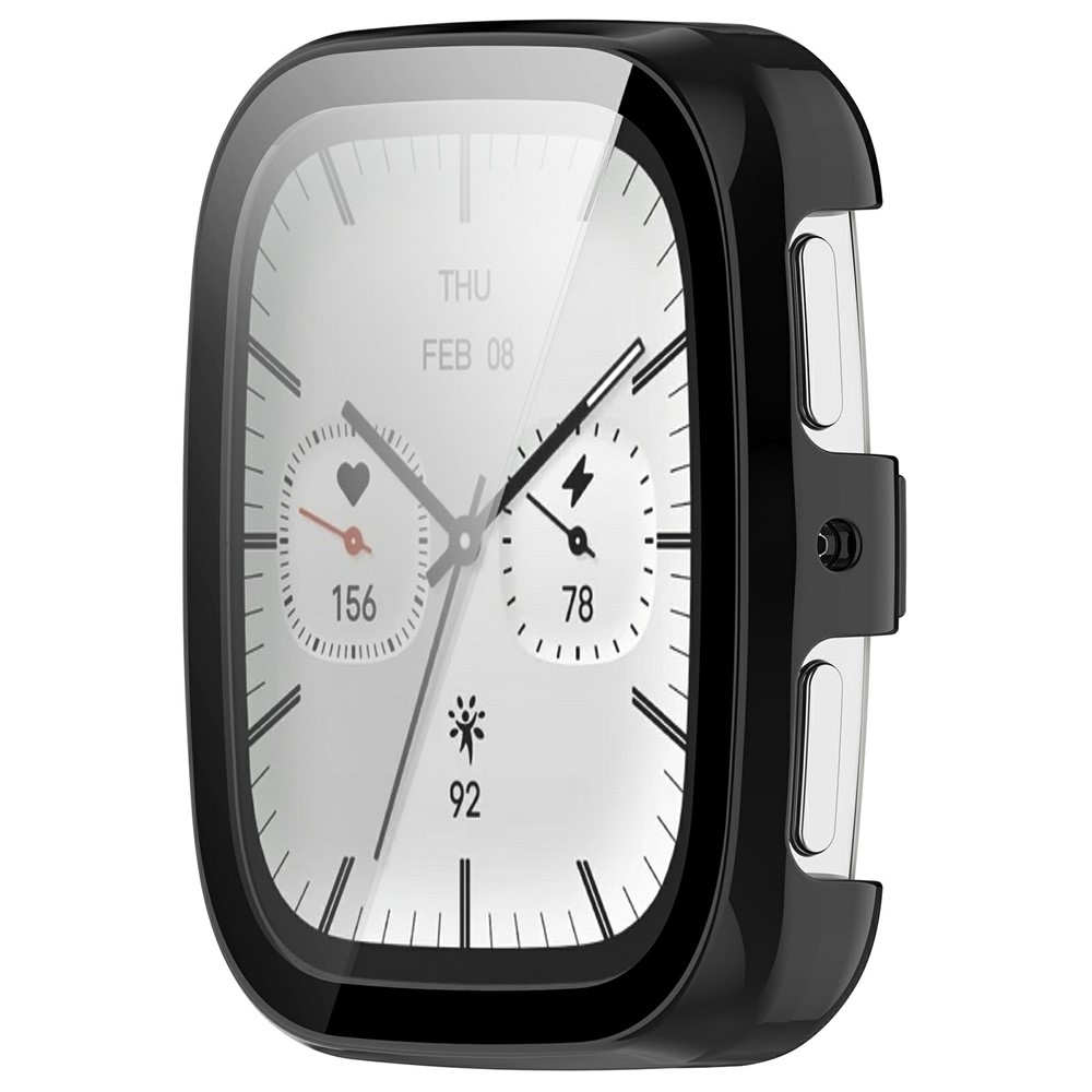 Overall plastové nasazovací pouzdro s ochranným sklem na Amazfit Active 2 Square - černé