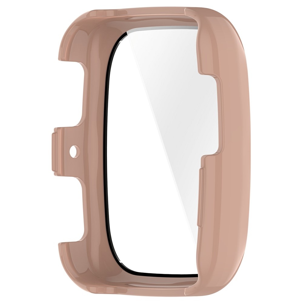 Overall plastové nasazovací pouzdro s ochranným sklem na Amazfit Active 2 Square - růžové