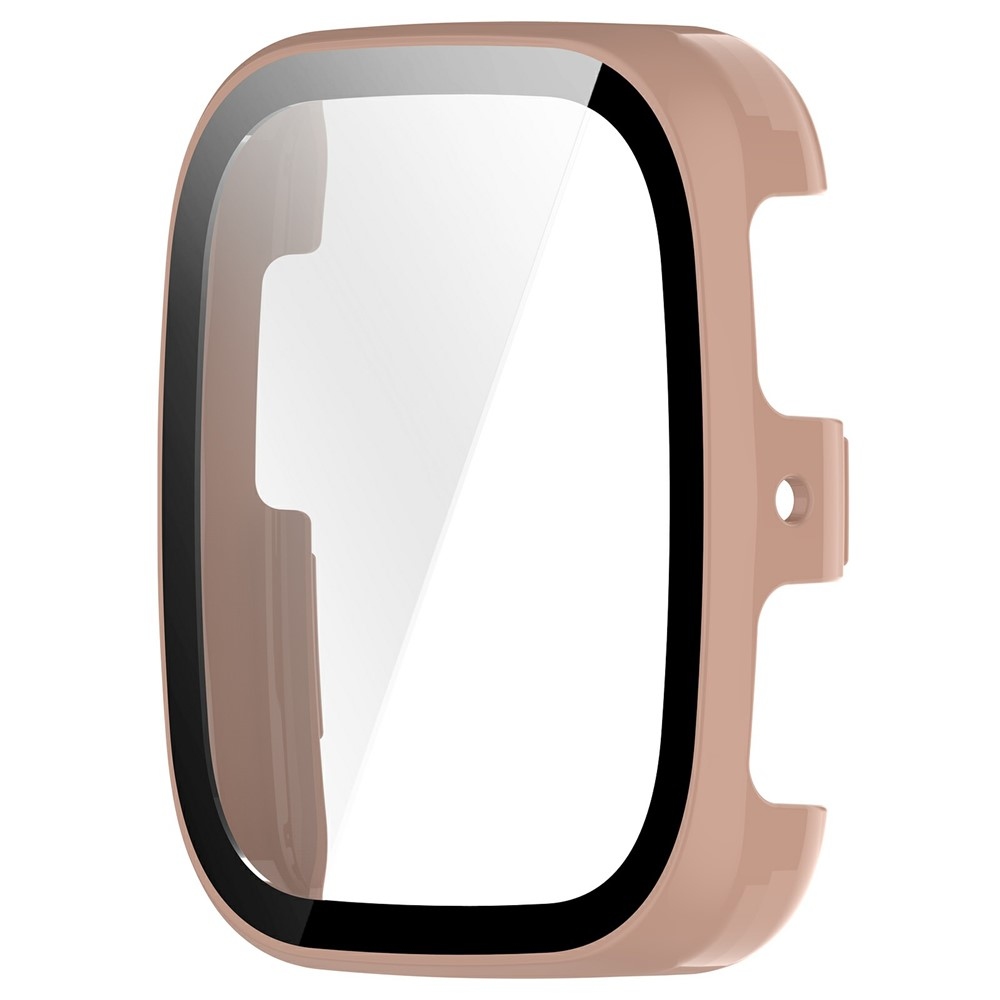 Overall plastové nasazovací pouzdro s ochranným sklem na Amazfit Active 2 Square - růžové