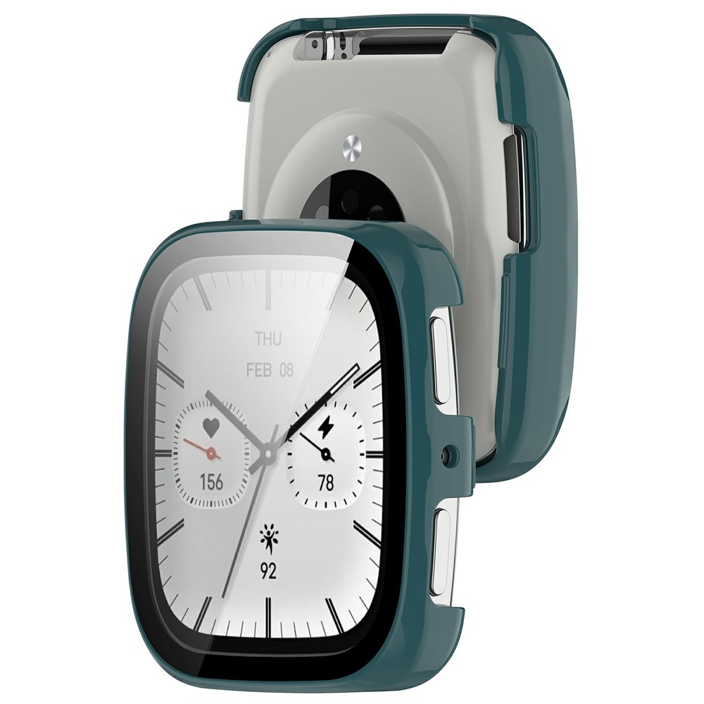 Overall plastové nasazovací pouzdro s ochranným sklem na Amazfit Active 2 Square - zelené
